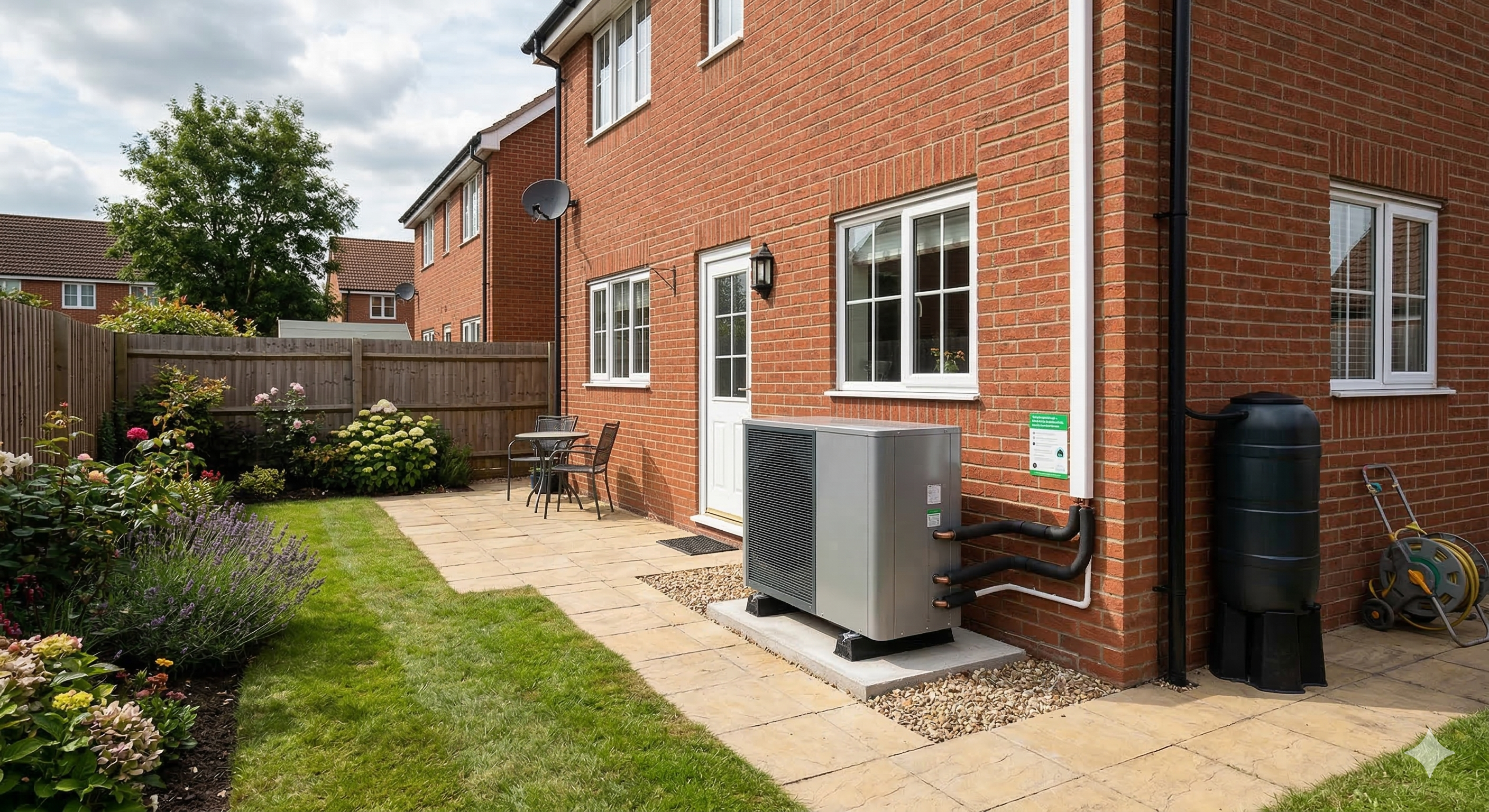 Air source heat pump installation